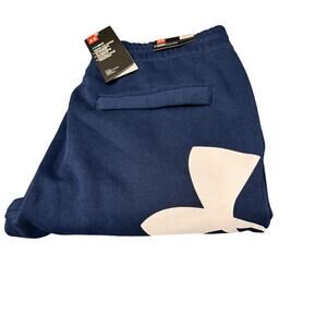 Under armour Sweatpants Mens Large Blue White Rival Fleece COMFY ColdGear NEW